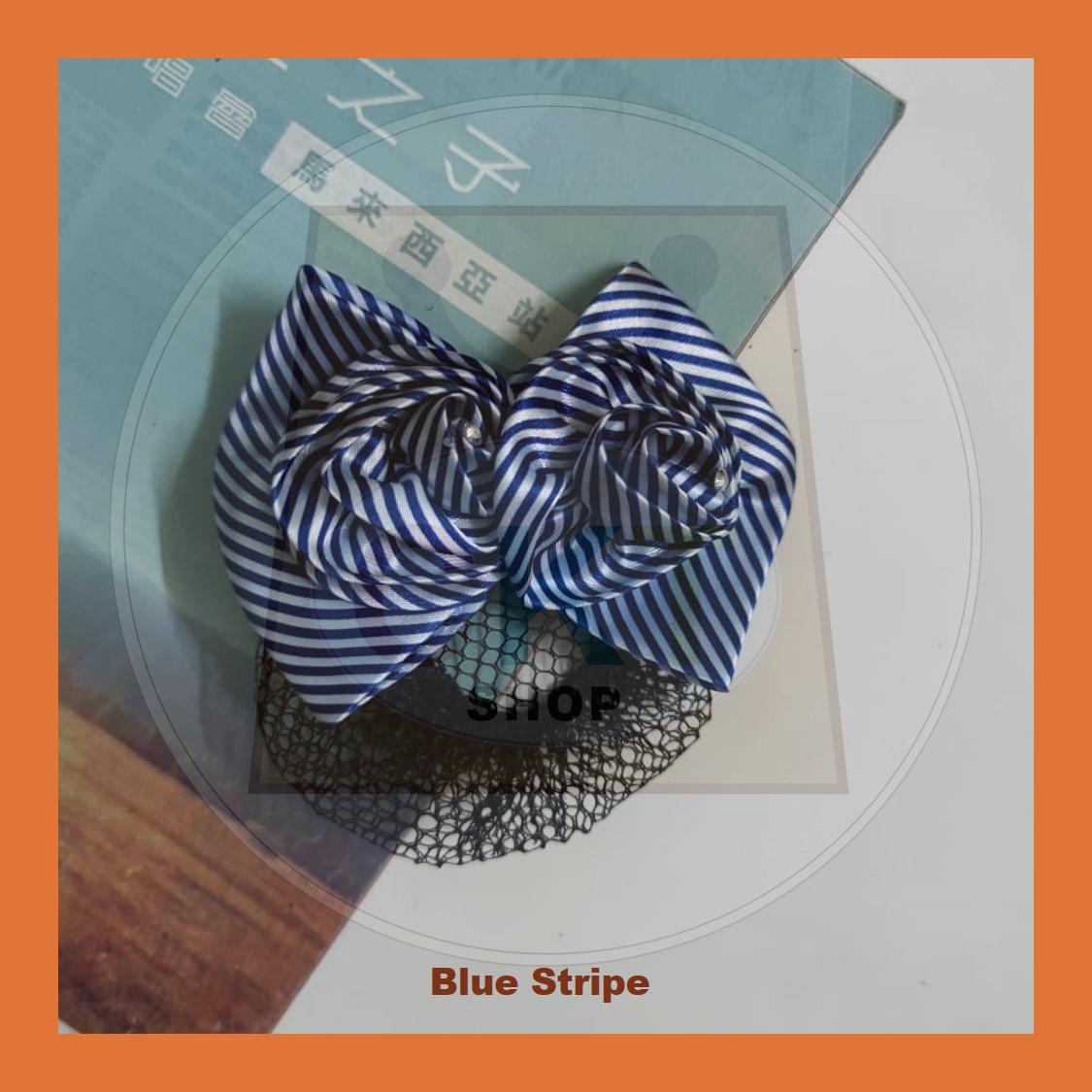 Professional Head Flower Hairpin Headgear Satin Bow Net Bag Hair Clip Bow Nurse Hotel Bank Work Hair Clip