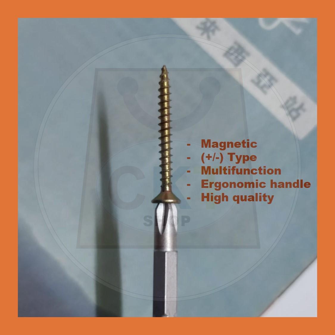 Adjustable Magnetic Two Way Screwdriver Multipurpose Screwdriver Pemutar Skru Driver 2 Way