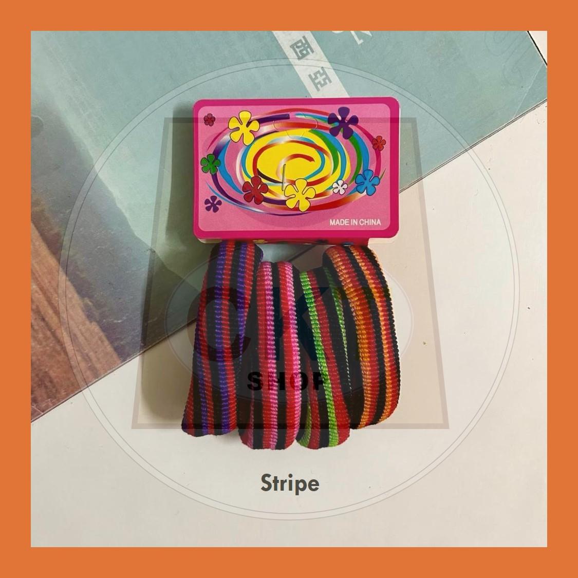 Simple Colorful Black Hair Band Hairties Rubber Band Getah Rambut 4's Ikat Rambut Rubber Band Geath Ikat Rambut Kukuh