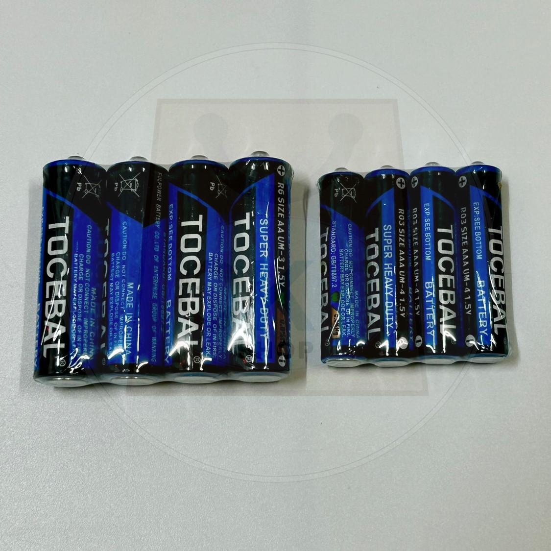 AA AAA Battery VTEC Extra Heavy Duty Bateri AA Kuasa Tinggi VTEC Battery TOCEBAL Bateri TOCEBAL