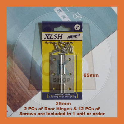 Stainless Steel Door Hinge Ensel Pintu Kayu Plastik Stainless Steel Hinges 2's