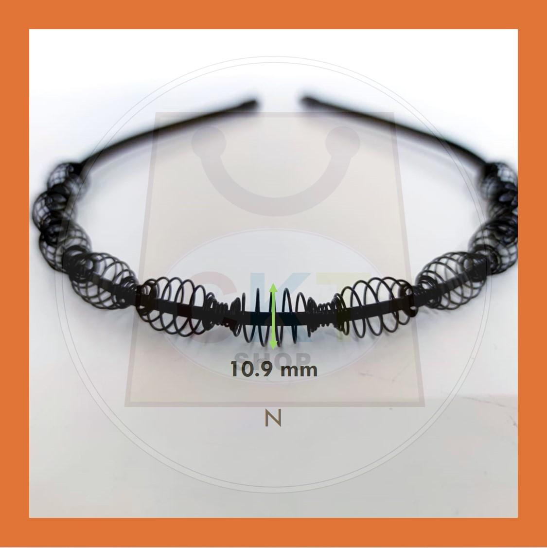Women Men Unisex Black Hair Band Hairband Steel Metal Cekak Rambut Hitam Besi Gulung Spring Hair Band