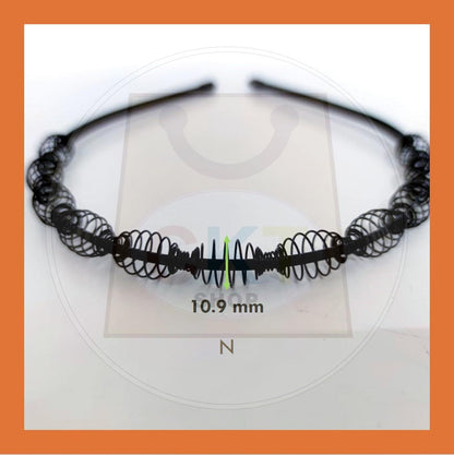 Women Men Unisex Black Hair Band Hairband Steel Metal Cekak Rambut Hitam Besi Gulung Spring Hair Band