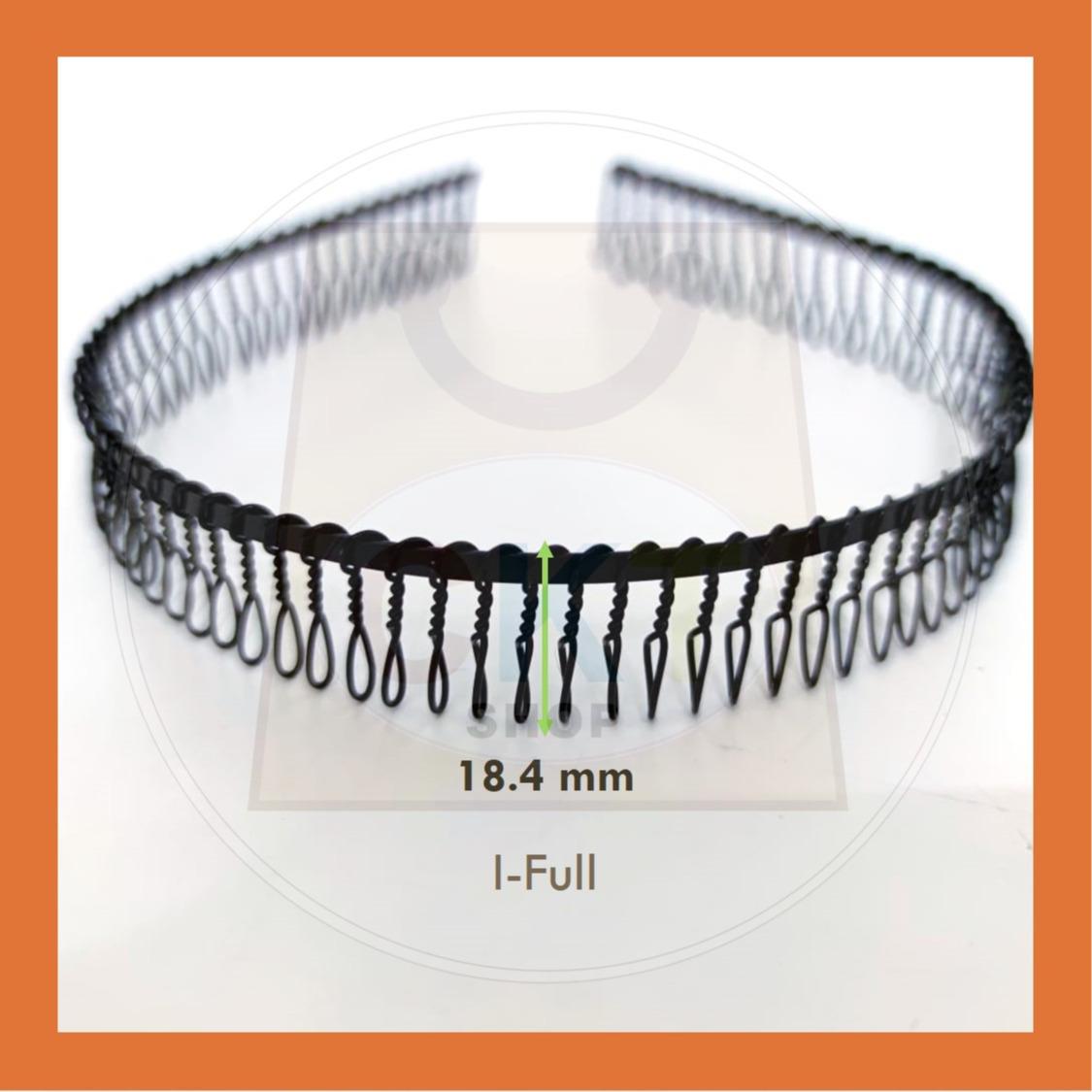 Women Men Unisex Black Hair Band Hairband Steel Metal Cekak Rambut Hitam Besi Gulung Spring Hair Band
