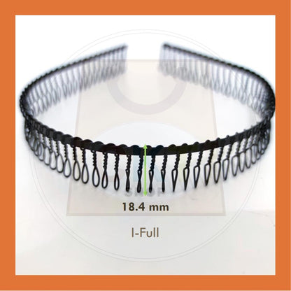 Women Men Unisex Black Hair Band Hairband Steel Metal Cekak Rambut Hitam Besi Gulung Spring Hair Band