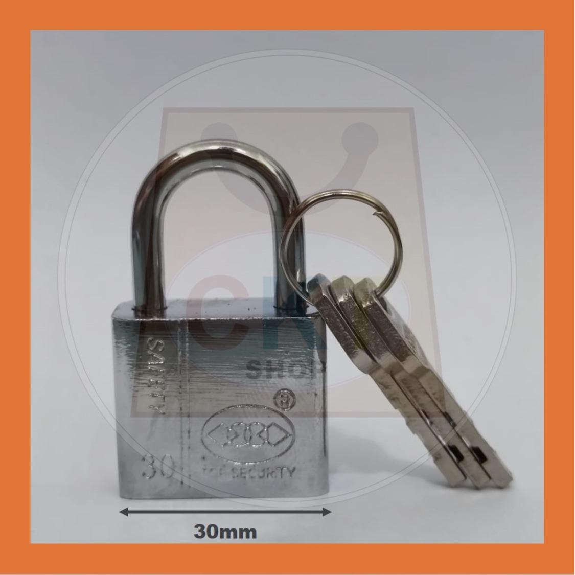 [READY STOCK] Gainer Security Padlock / Silver Lock / Mangga Kunci /  30mm 40mm 50mm 60mm 70mm