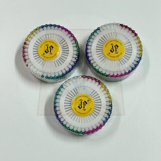 (40pcs) Colorful Pearl Head Pins Dressmaker Pins Sewing Pin Shawl Needles Short Pin Straight Push Jarum Peniti Tudung