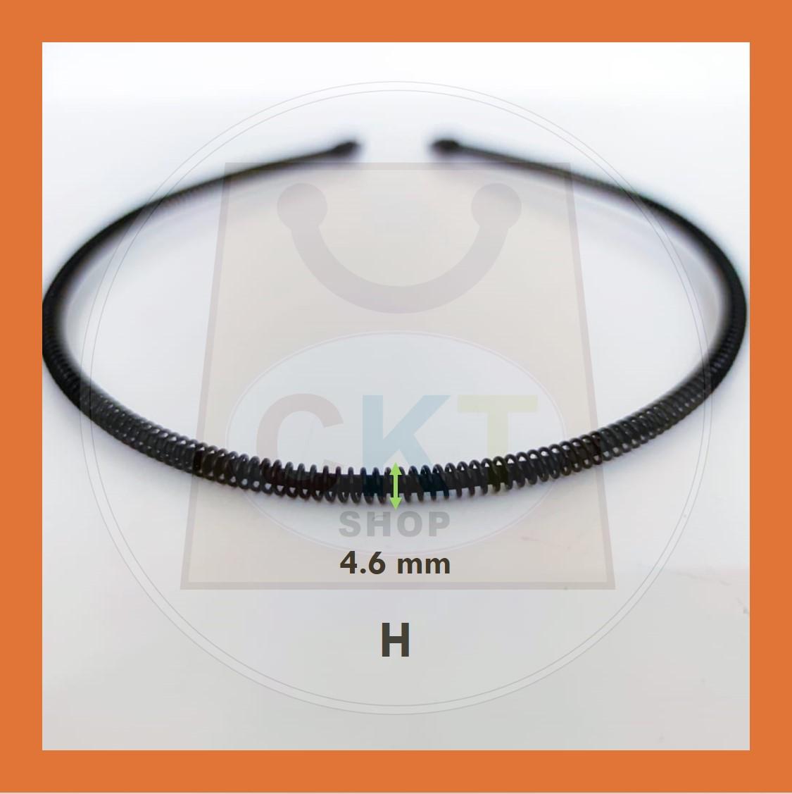 Women Men Unisex Black Hair Band Hairband Steel Metal Cekak Rambut Hitam Besi Gulung Spring Hair Band
