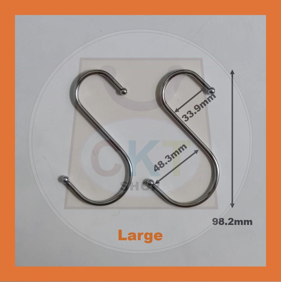 Powerful "S" Shape Stainless Steel Metal Hook Multipurpose Hanger Household Hanging Premium Quality Utensils