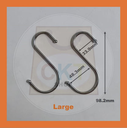 Powerful "S" Shape Stainless Steel Metal Hook Multipurpose Hanger Household Hanging Premium Quality Utensils