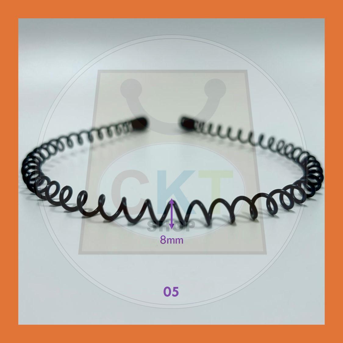 Women Men Unisex Black Hair Band Hairband Steel Metal Cekak Rambut Hitam Besi Gulung Spring Hair Band
