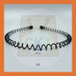 Women Men Unisex Black Hair Band Hairband Steel Metal Cekak Rambut Hitam Besi Gulung Spring Hair Band