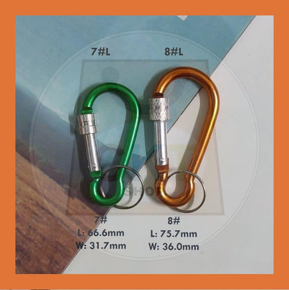 Aluminum Carabiner Buckle Clip Snap Hook Key Chain Clip Karabiner Outdoor Camping Keyring D-Ring Climbing Carabiner