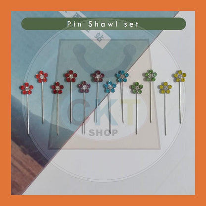 [READY STOCK] 2PCs set Pin Jarum Peniti Pin Shawl Brooch Jarum Peniti Kerongsang Pin Tudung Pin Hijab