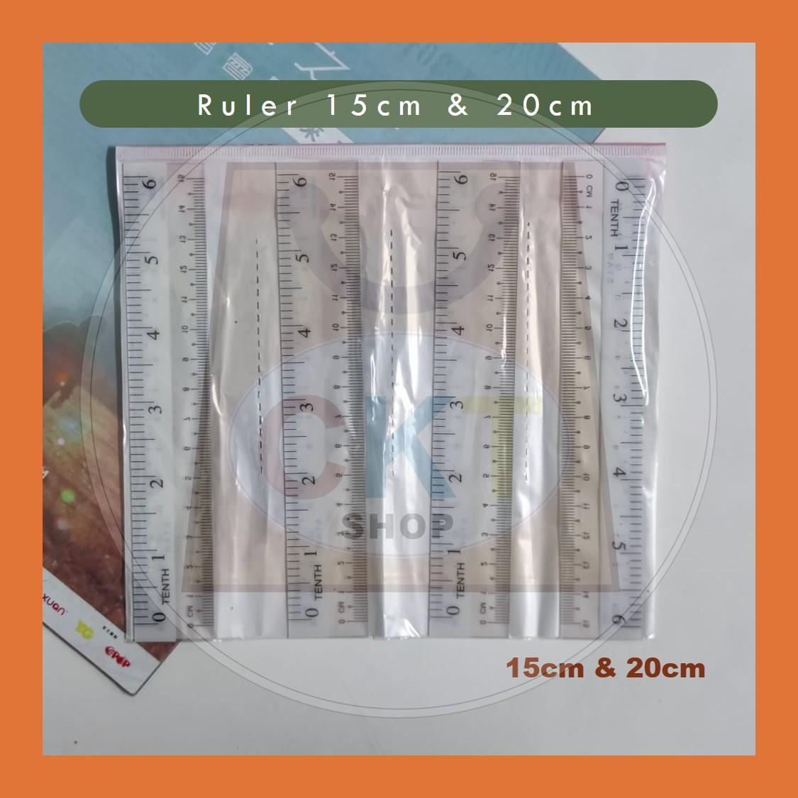 Plastic Straight Ruler / Bendable / Soft / Flexible Student Ruler / Pembaris 15cm / 20cm 6" 8"