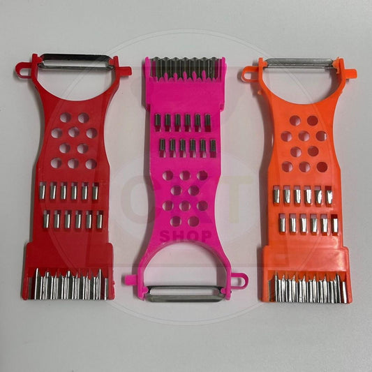 5 in 1 Peeler Grater Multi Function Vegetables Fruits Grater Practical Kitchen Sagat Buah Sayur Sagat Kecil Merah