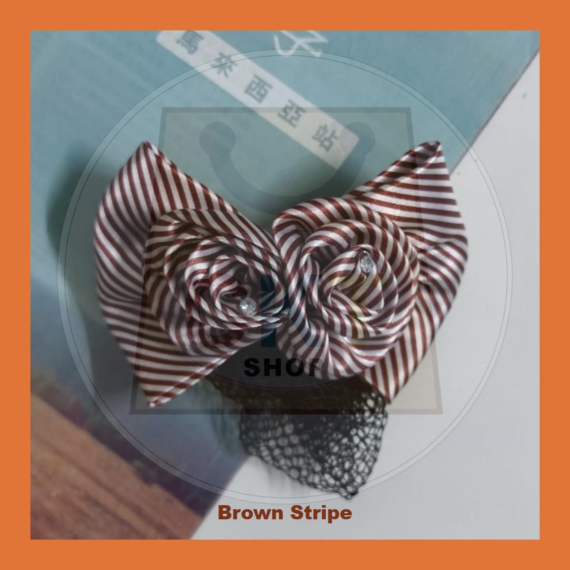 Professional Head Flower Hairpin Headgear Satin Bow Net Bag Hair Clip Bow Nurse Hotel Bank Work Hair Clip