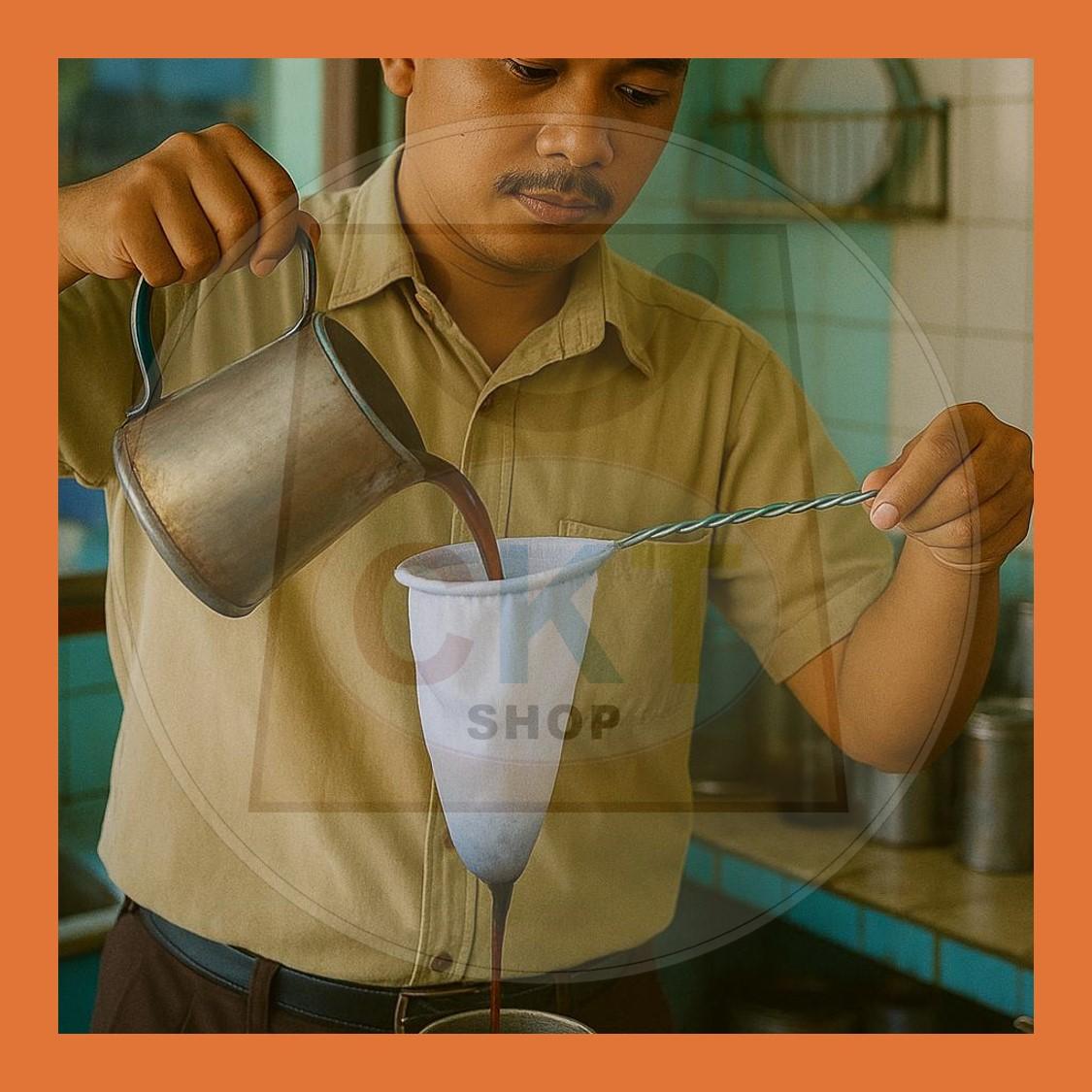 Penapis Kopi Teh Kain Tapis 12.5x30cm Guna Semula Tahan Lasak | Cloth Coffee Filter Strainer