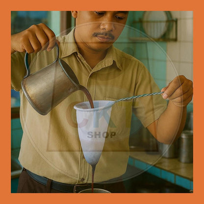Penapis Kopi Teh Kain Tapis 12.5x30cm Guna Semula Tahan Lasak | Cloth Coffee Filter Strainer