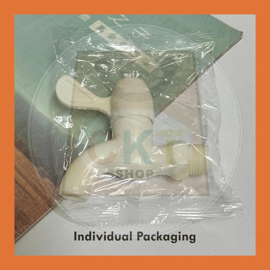 [READY STOCK] 1/2" PVC Bib Water Tap / Kitchen & Bathroom Sink Faucet / Kepala Paip Air Plastik