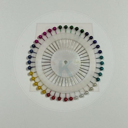 (40pcs) Colorful Pearl Head Pins Dressmaker Pins Sewing Pin Shawl Needles Short Pin Straight Push Jarum Peniti Tudung