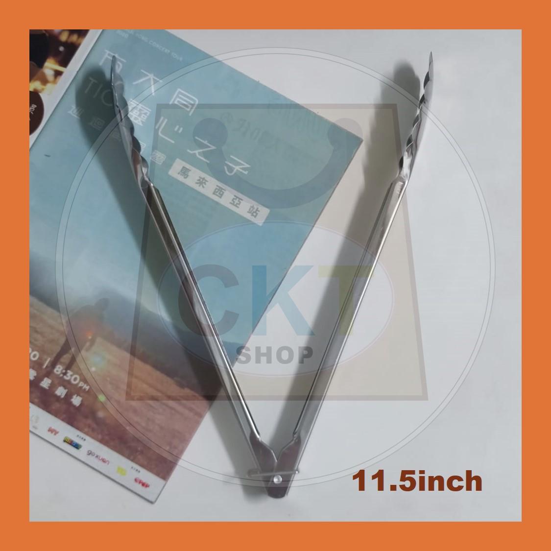 Stainless Steel Tong Food Clip BBQ Tongs Tweezer Penyepit Makanan Cooking Tongs Utensil Kitchen Bar Grill Steak Buffet