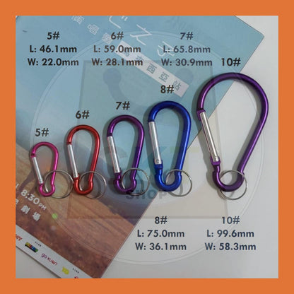 Aluminum Carabiner Buckle Clip Snap Hook Key Chain Clip Karabiner Outdoor Camping Keyring D-Ring Climbing Carabiner