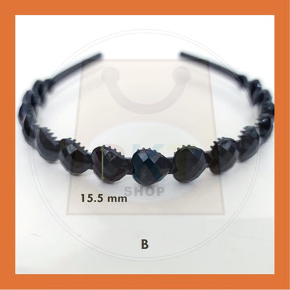 Hairband Plastic Black Headband Cekak Rambut Hitam Hair Band Female Male Unisex Black Hitam Premium Plastic Casual Daily Retro