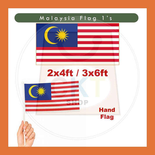 Bendera Malaysia Merdeka Bendera Tangan Bendera Gantung Malaysia Hand Flag 1pcs 15cm X 30cm Dari Shop Malaysia Hand Flag