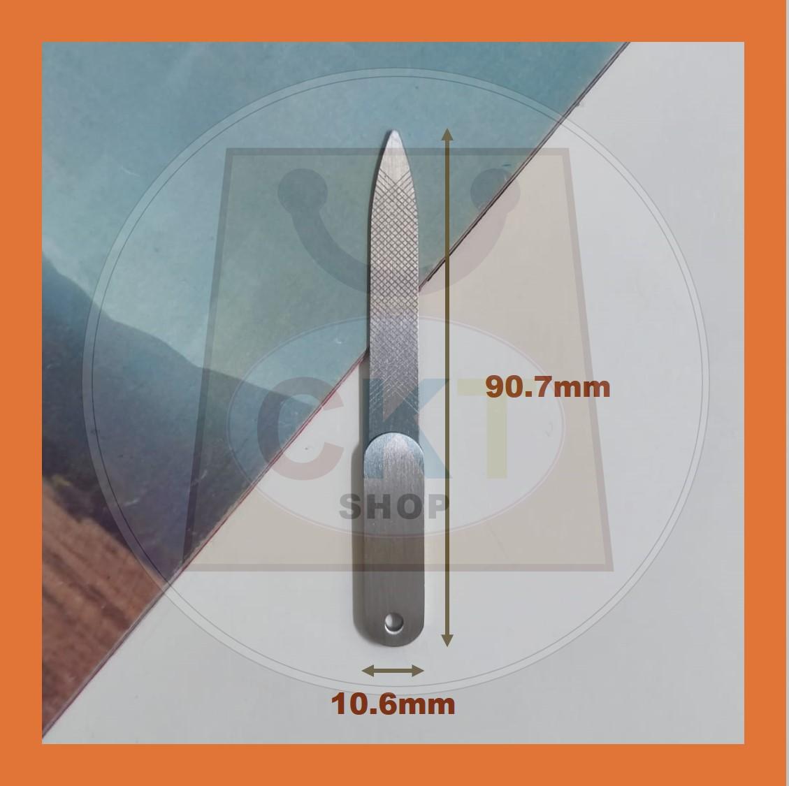 Stainless Steel Asah Kuku Nail File Manicure Nail Care Pengilat Kuku Nail Polish Tool  Double Sided Pointed Nail
