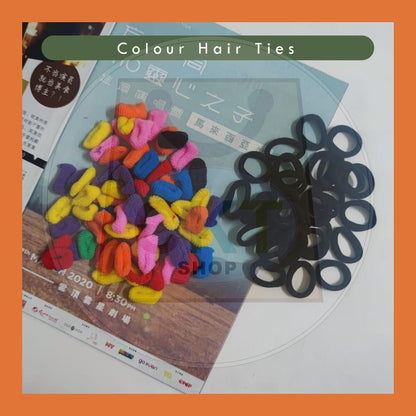 Korean Colourful Rubber Hair Ties Fashion Hairband Getah Rambut Hair Accessories Rope Ring Elastic Hairband Ponytail
