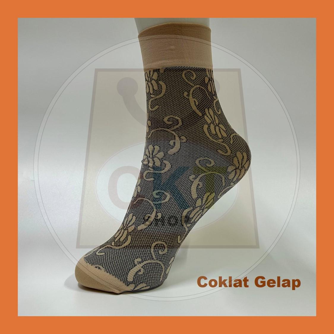 Stokin Berenda Bunga Wanita | Renda Cantik Corak Flora | Gaya Harian & Office Look | Stokin Muslimah Bergaya Moden