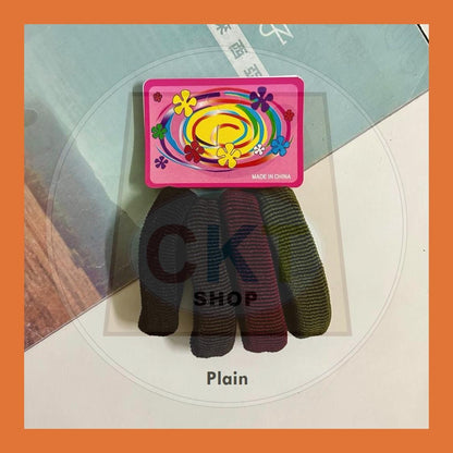 Simple Colorful Black Hair Band Hairties Rubber Band Getah Rambut 4's Ikat Rambut Rubber Band Geath Ikat Rambut Kukuh