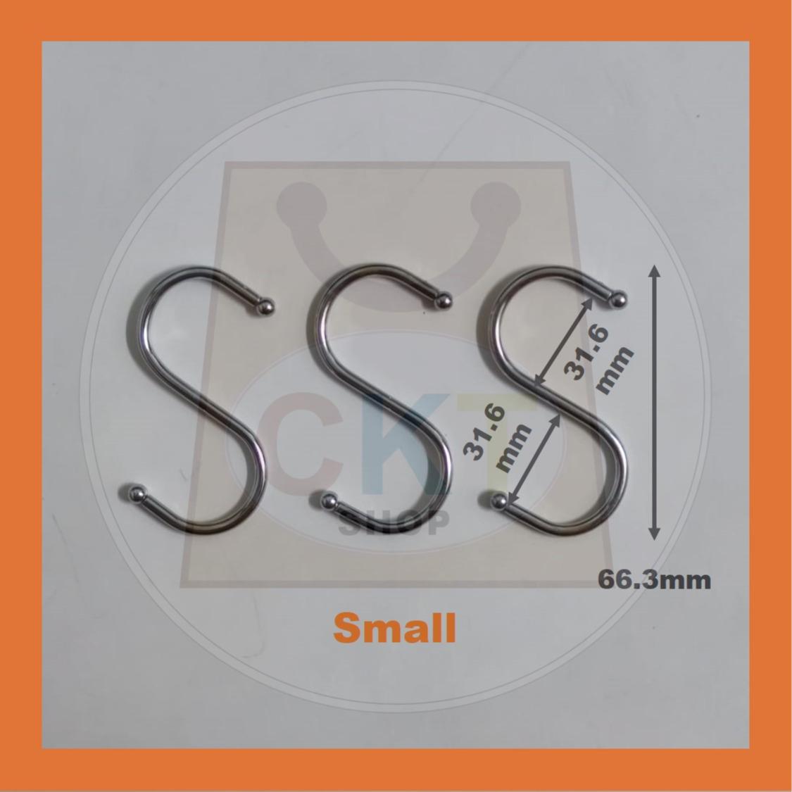 Powerful "S" Shape Stainless Steel Metal Hook Multipurpose Hanger Household Hanging Premium Quality Utensils
