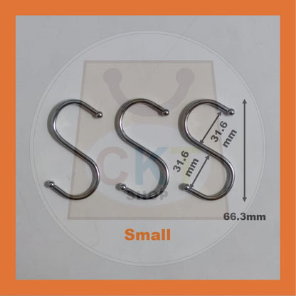 Powerful "S" Shape Stainless Steel Metal Hook Multipurpose Hanger Household Hanging Premium Quality Utensils