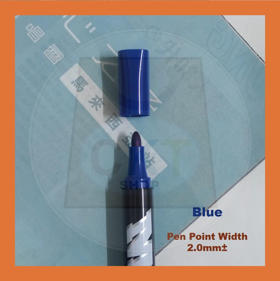 Permanent Marker Pen Quick Drying Waterproof Marker Pen Blue Red Black Ink Penanda Papan Putih  [READY STOCK]