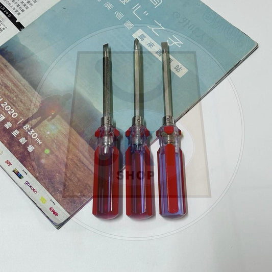 2 in 1 Mini 2 Way Screw Driver Dual Function Short/Long Cross Shaped Screw Driver Slotted Screwdriver Pemutar Skru