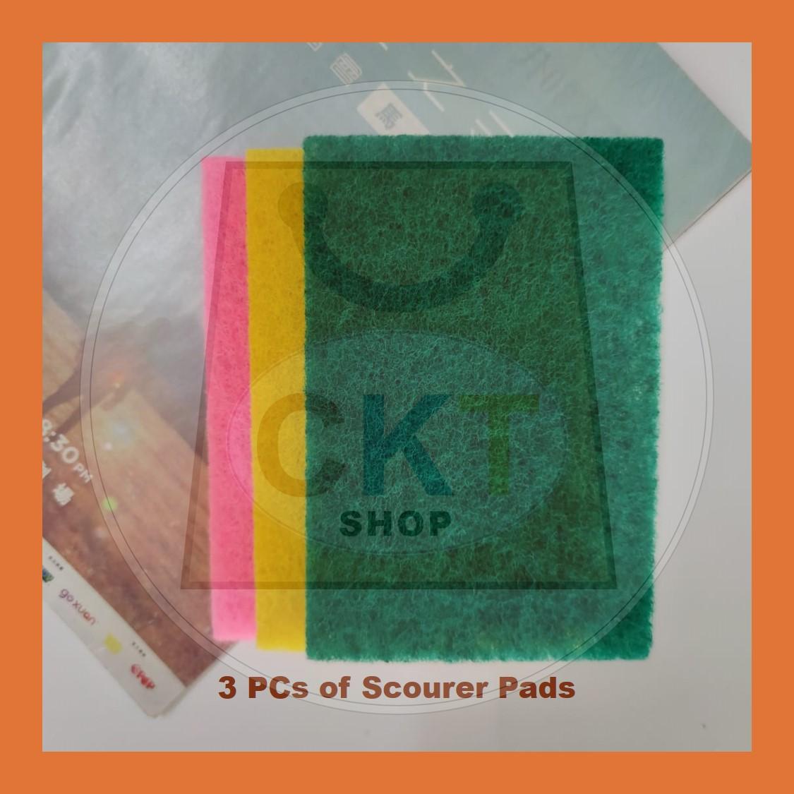 [READY STOCK] Multipurpose Cleaning Polishing Scrubbing Scouring Pads / Span Kain Cuci Pinggan Hijau 1's 3's