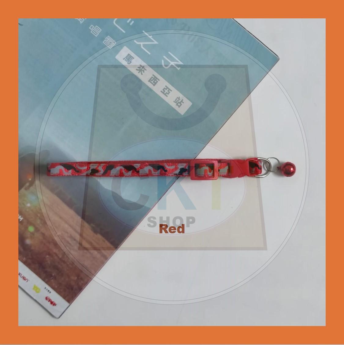[READY STOCK] Adjustable Pet Collar With Bell Safety Buckle Adjustable Kitten Puppy Collar Neck Accessories