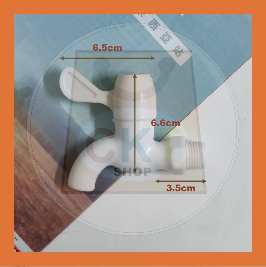 [READY STOCK] 1/2" PVC Bib Water Tap / Kitchen & Bathroom Sink Faucet / Kepala Paip Air Plastik