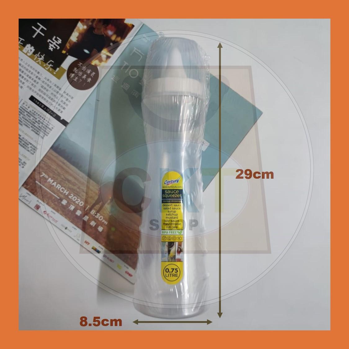 Century Multipurpose Tube Acuan Roti Jala Bottle Sauce Squeezer Sauce Botol Idea 1 Mata 3 Mata 5 Mata Burger 750ml 0.75L