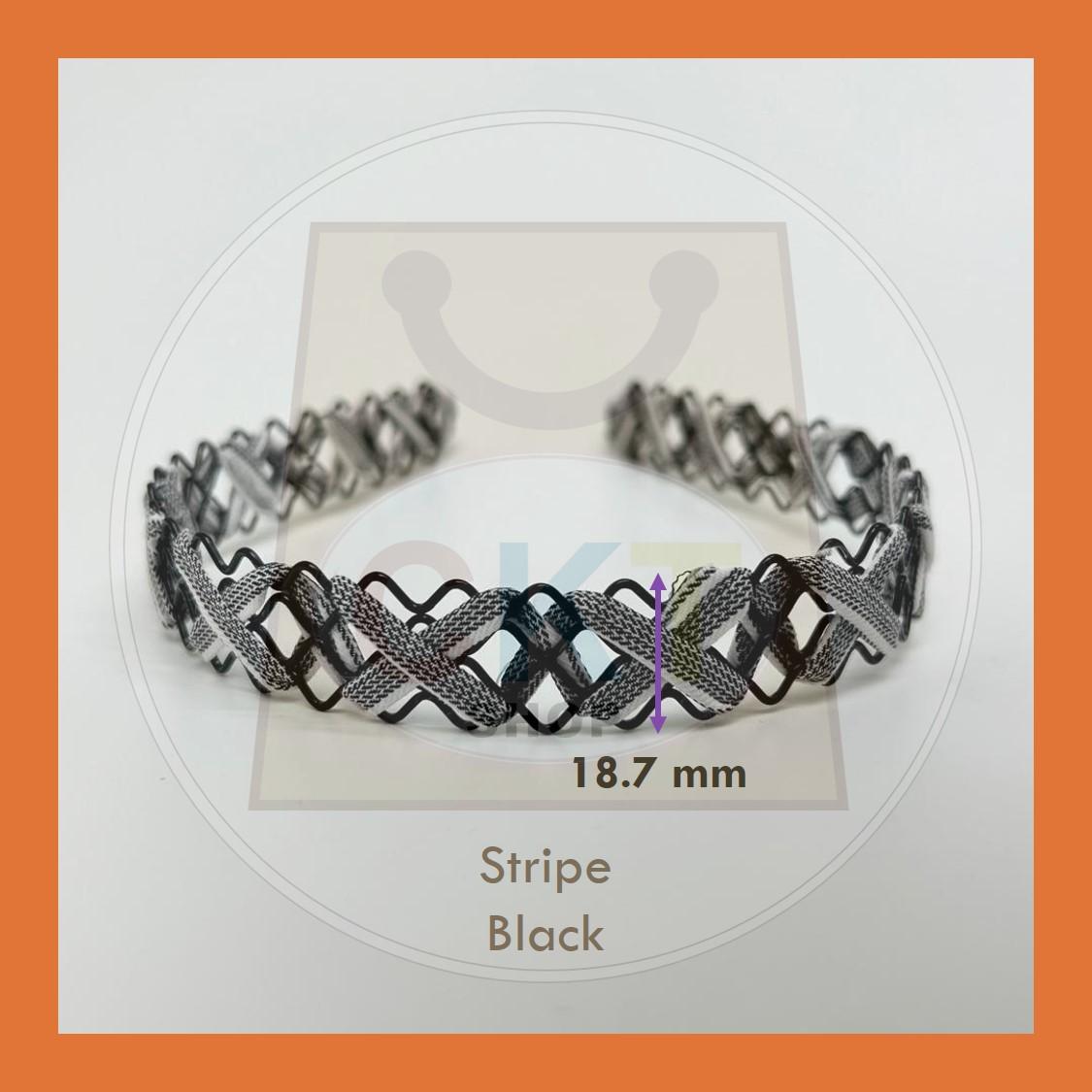 Women Men Unisex Black Hair Band Hairband Steel Metal Cekak Rambut Hitam Besi Gulung Spring Hair Band