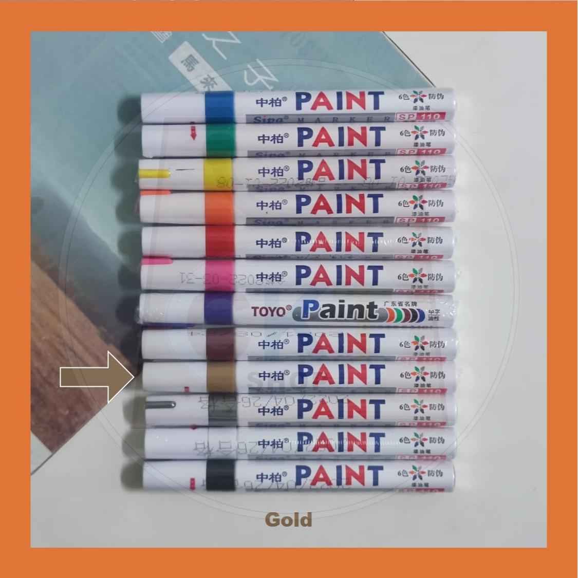 Paint Marker Colourful Drawing Marker Pen Acrylic Permanent Oil Base Waterproof Quick Dry Artwork Marker Tyres Tayar Wor