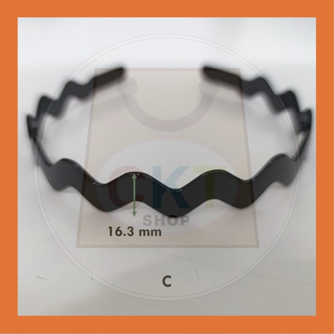 Hairband Plastic Black Headband Cekak Rambut Hitam Hair Band Female Male Unisex Black Hitam Premium Plastic Casual Daily Retro
