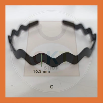Hairband Plastic Black Headband Cekak Rambut Hitam Hair Band Female Male Unisex Black Hitam Premium Plastic Casual Daily Retro