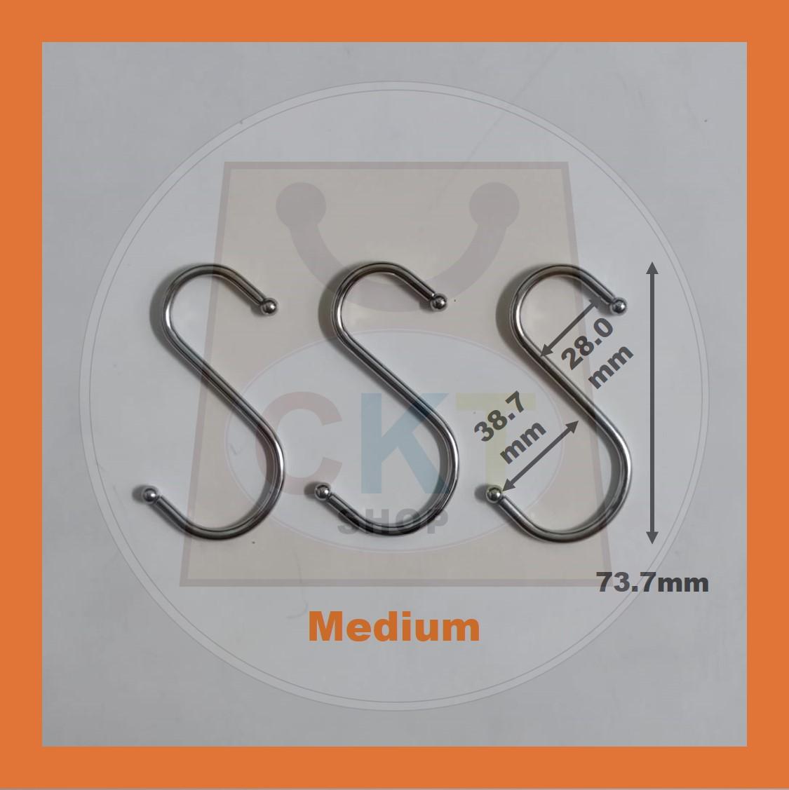 Powerful "S" Shape Stainless Steel Metal Hook Multipurpose Hanger Household Hanging Premium Quality Utensils