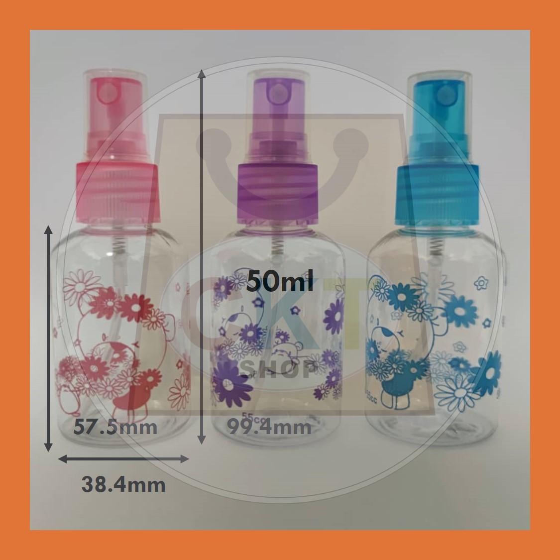 Transparent Empty Spray Travel Bottles Plastic Refillable Cosmetic Containers botol bekas spray Plastic