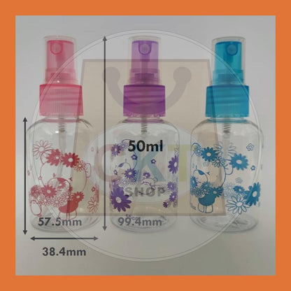 Transparent Empty Spray Travel Bottles Plastic Refillable Cosmetic Containers botol bekas spray Plastic