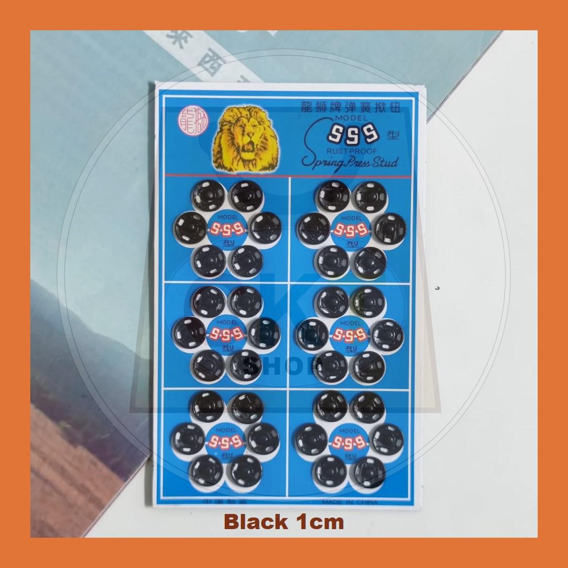 Press Studs Coat Metal Hand-sew Button Spring Sewing Snap Fastener Round LION Brand Butang Ketip Tip Butang Katup Khawin