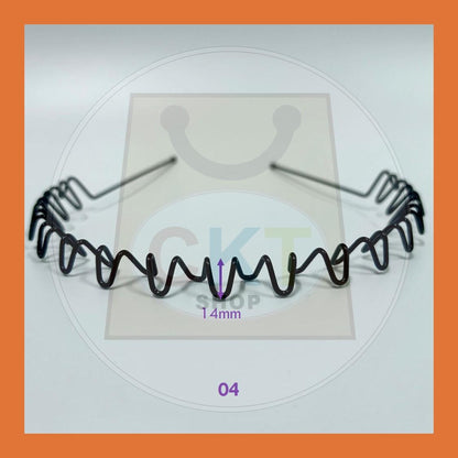 Women Men Unisex Black Hair Band Hairband Steel Metal Cekak Rambut Hitam Besi Gulung Spring Hair Band